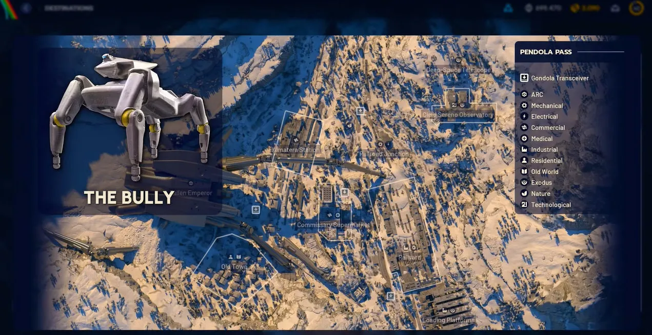 Bully and the Pendola pass map