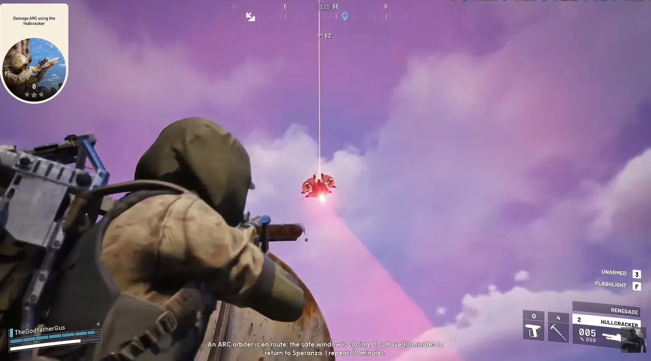 Damaging flying arc
