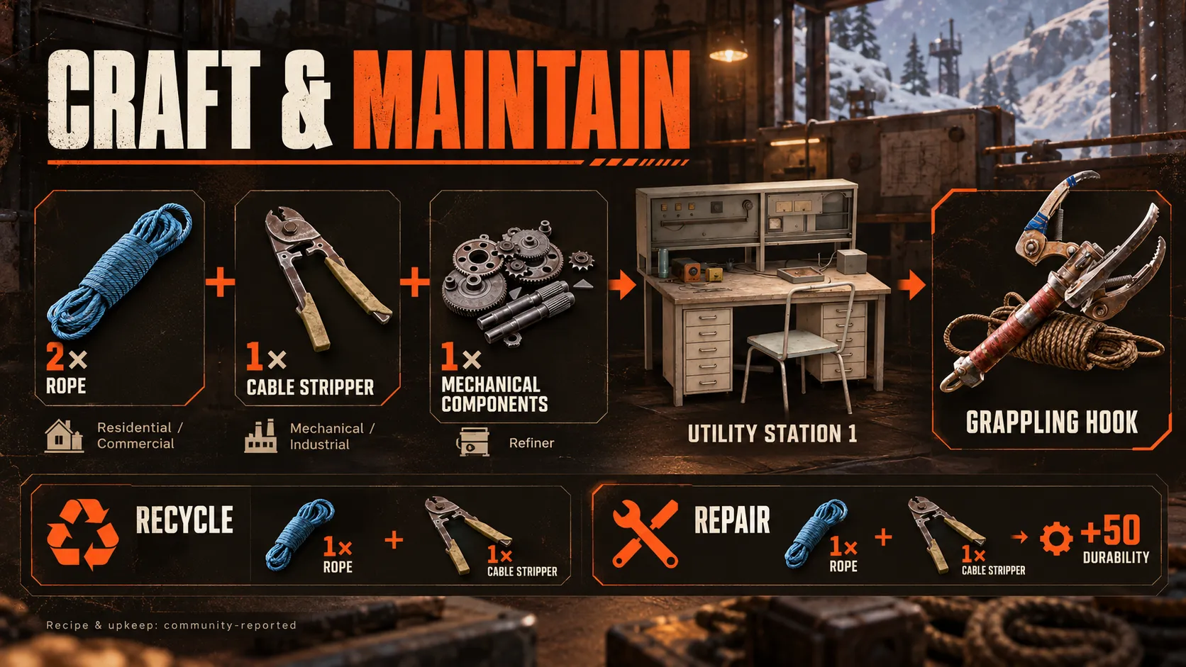Grappling Hook Crafting Recipe