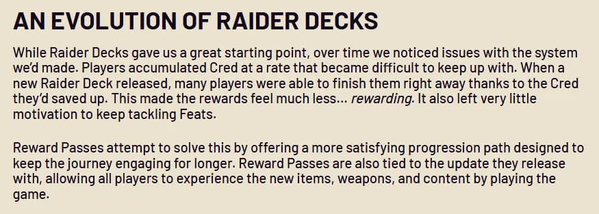 Why Did Embark Replace Raider Decks