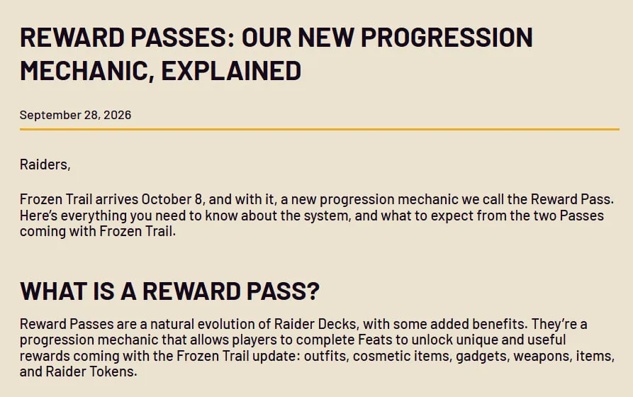 What Is the ARC Raiders Reward Pass