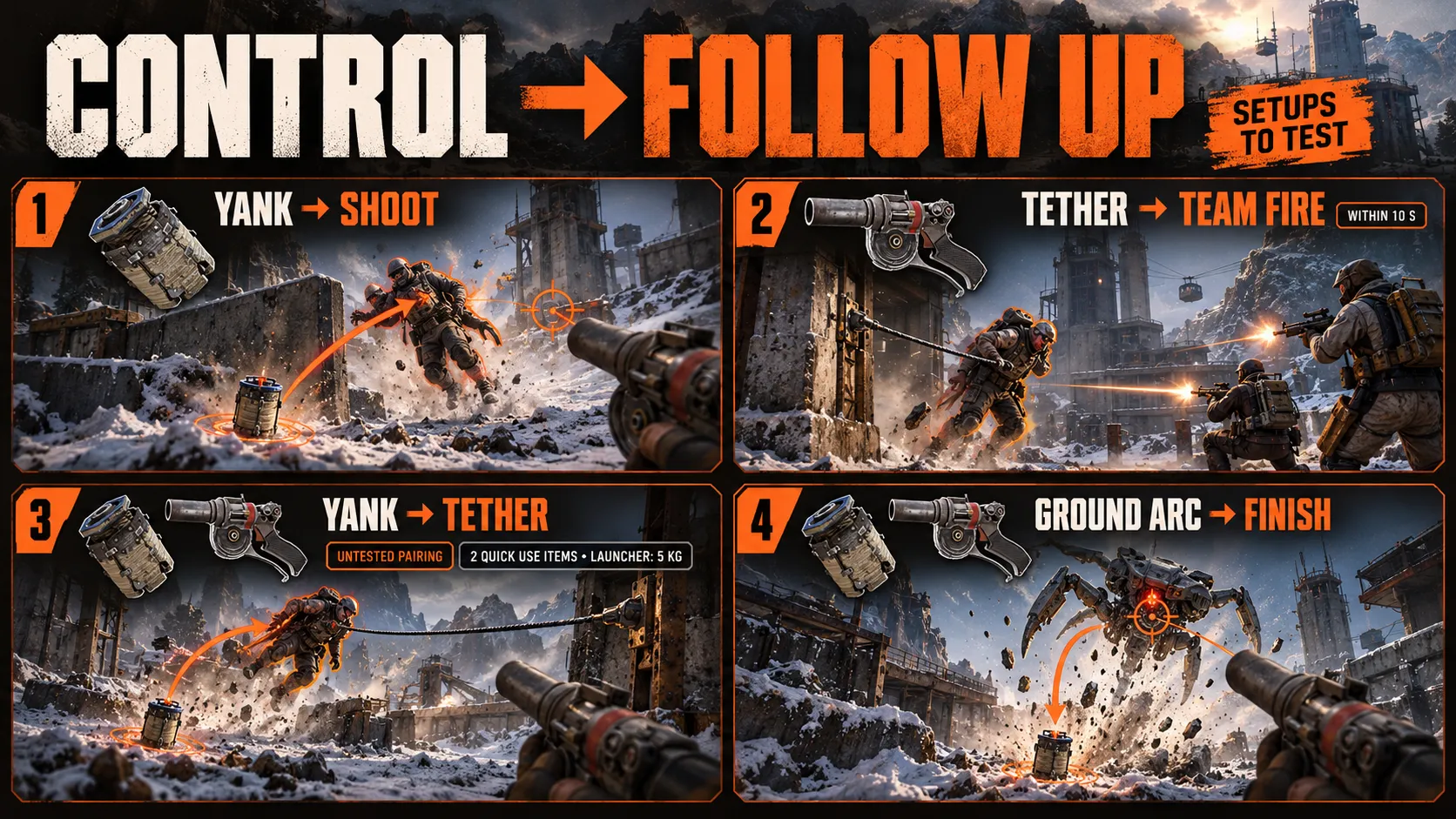 Tether Launcher and Yank Grenade Combos and Loadout Setups