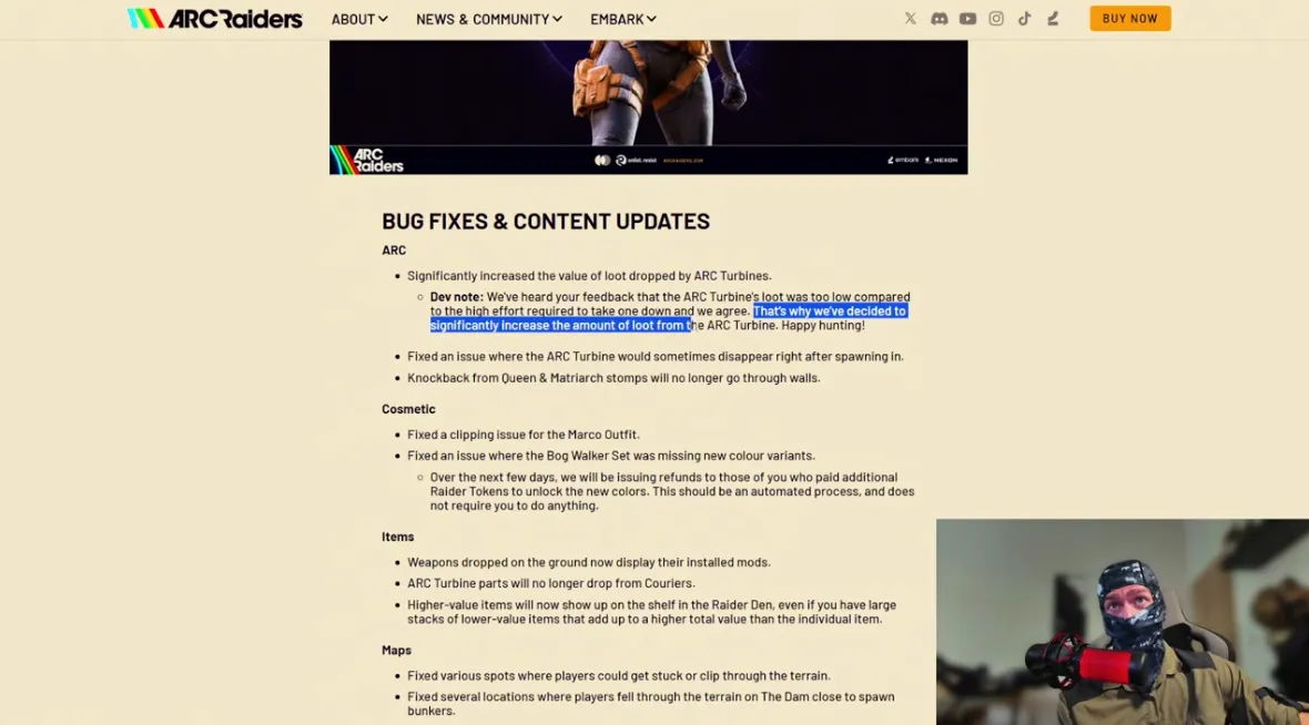 Arc Raiders no free loadouts update July 7